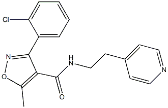 N4-[2-(4-pyridyl)ethyl]-3-(2-chlorophenyl)-5-methylisoxazole-4-carboxamide Struktur