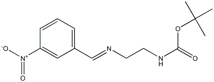 tert-butyl N-{2-[(3-nitrobenzylidene)amino]ethyl}carbamate Struktur