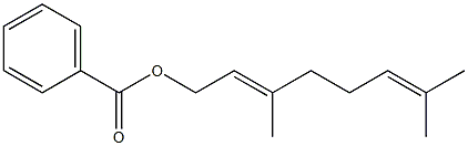 3,7-dimethylocta-2,6-dienyl benzoate Struktur