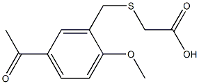 2-[(5-acetyl-2-methoxybenzyl)thio]acetic acid Struktur