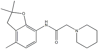 2-piperidino-N-(2,2,4-trimethyl-2,3-dihydro-1-benzofuran-7-yl)acetamide Struktur