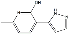 6-methyl-3-(1H-pyrazol-5-yl)-2-pyridinol Struktur