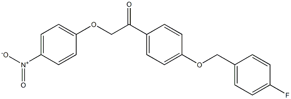 1-{4-[(4-fluorobenzyl)oxy]phenyl}-2-(4-nitrophenoxy)ethan-1-one Struktur