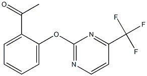 1-(2-{[4-(trifluoromethyl)pyrimidin-2-yl]oxy}phenyl)ethan-1-one Struktur