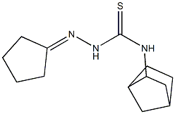 N1-bicyclo[2.2.1]hept-2-yl-2-cyclopentylidenhydrazine-1-carbothioamide Struktur