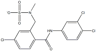 5-chloro-2-[(3,4-dichloroanilino)carbonyl]phenyl-N,N-dimethylsulfamate Struktur