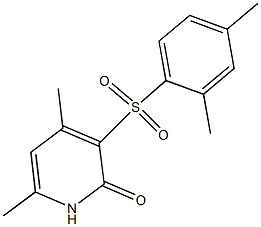 3-[(2,4-dimethylphenyl)sulfonyl]-4,6-dimethyl-2(1H)-pyridinone Struktur