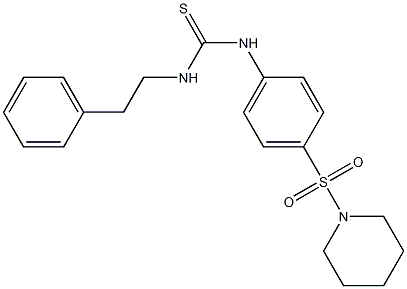 N-phenethyl-N'-[4-(piperidinosulfonyl)phenyl]thiourea Struktur