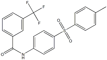 N-{4-[(4-methylphenyl)sulfonyl]phenyl}-3-(trifluoromethyl)benzenecarboxamide Struktur