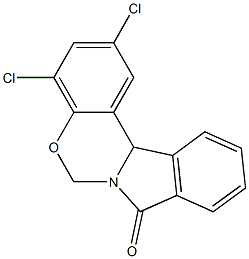 2,4-dichloroisoindolo[2,1-c][1,3]benzoxazin-8(12bH)-one Struktur