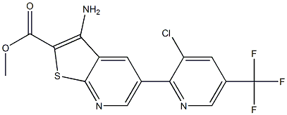 methyl 3-amino-5-[3-chloro-5-(trifluoromethyl)-2-pyridinyl]thieno[2,3-b]pyridine-2-carboxylate Struktur