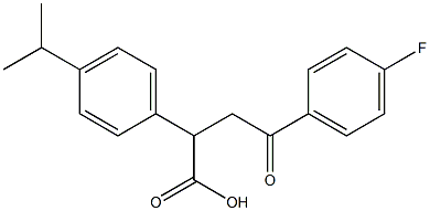 4-(4-fluorophenyl)-2-(4-isopropylphenyl)-4-oxobutanoic acid Struktur