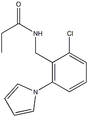 N-[2-chloro-6-(1H-pyrrol-1-yl)benzyl]propanamide Struktur