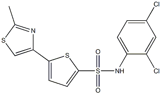 N2-(2,4-dichlorophenyl)-5-(2-methyl-1,3-thiazol-4-yl)thiophene-2-sulfonamide Struktur