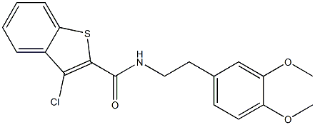 N2-(3,4-dimethoxyphenethyl)-3-chlorobenzo[b]thiophene-2-carboxamide Struktur