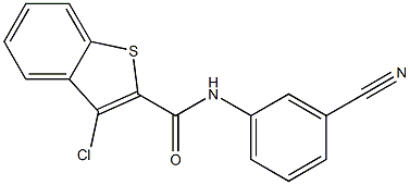 N2-(3-cyanophenyl)-3-chlorobenzo[b]thiophene-2-carboxamide Struktur