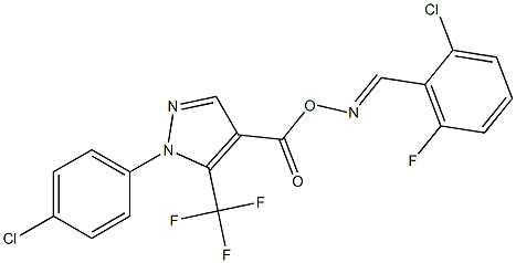 4-[({[(2-chloro-6-fluorophenyl)methylene]amino}oxy)carbonyl]-1-(4-chlorophenyl)-5-(trifluoromethyl)-1H-pyrazole Struktur