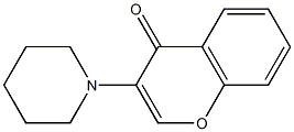 3-piperidino-4H-chromen-4-one Struktur