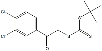 tert-butyl {[2-(3,4-dichlorophenyl)-2-oxoethyl]thio}methanedithioate Struktur