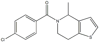 (4-chlorophenyl)(4-methyl-4,5,6,7-tetrahydrothieno[3,2-c]pyridin-5-yl)methanone Struktur