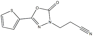 3-[2-oxo-5-(2-thienyl)-1,3,4-oxadiazol-3(2H)-yl]propanenitrile Struktur