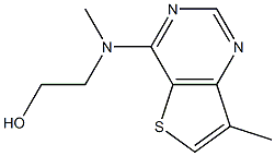 2-[methyl(7-methylthieno[3,2-d]pyrimidin-4-yl)amino]ethan-1-ol Struktur