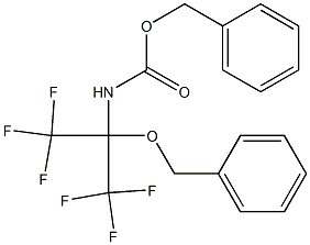 benzyl N-[1-(benzyloxy)-2,2,2-trifluoro-1-(trifluoromethyl)ethyl]carbamate Struktur