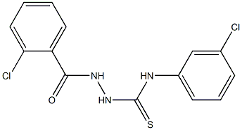 N1-(3-chlorophenyl)-2-(2-chlorobenzoyl)hydrazine-1-carbothioamide Struktur