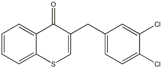 3-(3,4-dichlorobenzyl)-4H-1-benzothiin-4-one Struktur