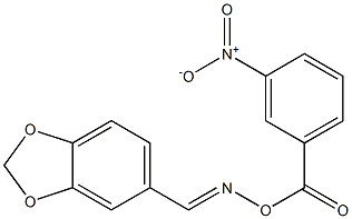 5-({[(3-nitrobenzoyl)oxy]imino}methyl)-1,3-benzodioxole Struktur