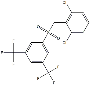 1,3-dichloro-2-({[3,5-di(trifluoromethyl)phenyl]sulfonyl}methyl)benzene Struktur