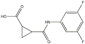 2-[(3,5-difluoroanilino)carbonyl]cyclopropanecarboxylic acid Struktur