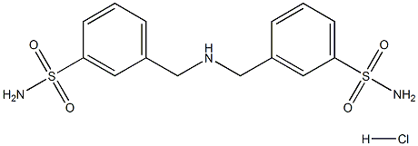 3-({[3-(aminosulfonyl)benzyl]amino}methyl)benzenesulfonamide hydrochloride Struktur