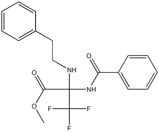 methyl 2-(benzoylamino)-3,3,3-trifluoro-2-(phenethylamino)propanoate Struktur