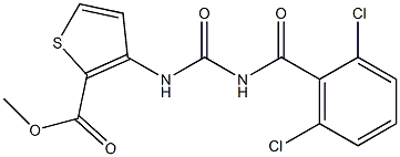 methyl 3-({[(2,6-dichlorobenzoyl)amino]carbonyl}amino)thiophene-2-carboxylate Struktur