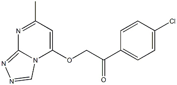 1-(4-chlorophenyl)-2-[(7-methyl[1,2,4]triazolo[4,3-a]pyrimidin-5-yl)oxy]ethan-1-one Struktur