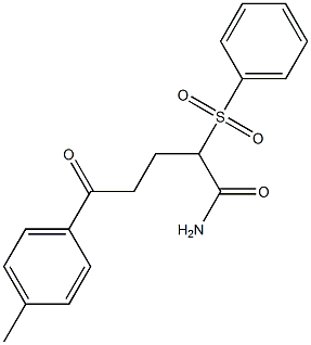 5-(4-methylphenyl)-5-oxo-2-(phenylsulfonyl)pentanamide Struktur