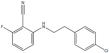 2-[(4-chlorophenethyl)amino]-6-fluorobenzonitrile Struktur