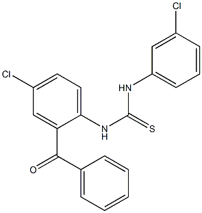 N-(2-benzoyl-4-chlorophenyl)-N'-(3-chlorophenyl)thiourea Struktur