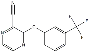 3-[3-(trifluoromethyl)phenoxy]-2-pyrazinecarbonitrile Struktur