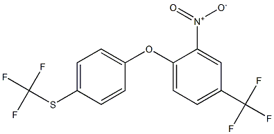 2-nitro-4-(trifluoromethyl)-1-{4-[(trifluoromethyl)thio]phenoxy}benzene Struktur