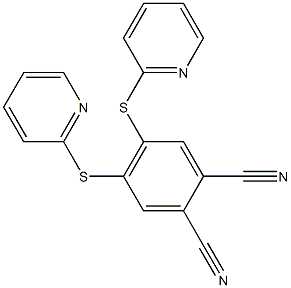 4,5-di(2-pyridylthio)phthalonitrile Struktur