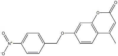 4-methyl-7-[(4-nitrobenzyl)oxy]-2H-chromen-2-one Struktur