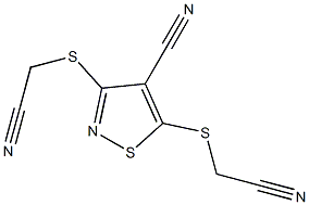 3,5-di[(cyanomethyl)thio]isothiazole-4-carbonitrile Struktur