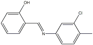 2-{[(3-chloro-4-methylphenyl)imino]methyl}phenol Struktur