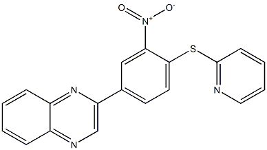 2-[3-nitro-4-(2-pyridylthio)phenyl]quinoxaline Struktur