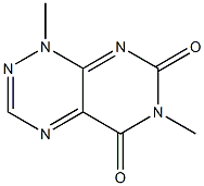 1,6-dimethyl-1,5,6,7-tetrahydropyrimido[5,4-e][1,2,4]triazine-5,7-dione Struktur