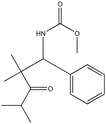 methyl N-(2,2,4-trimethyl-3-oxo-1-phenylpentyl)carbamate Struktur