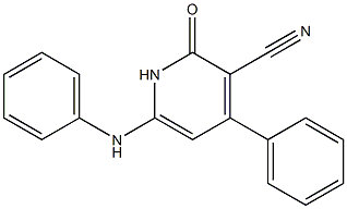 6-anilino-2-oxo-4-phenyl-1,2-dihydropyridine-3-carbonitrile Struktur