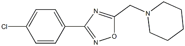 3-(4-chlorophenyl)-5-(piperidinomethyl)-1,2,4-oxadiazole Struktur